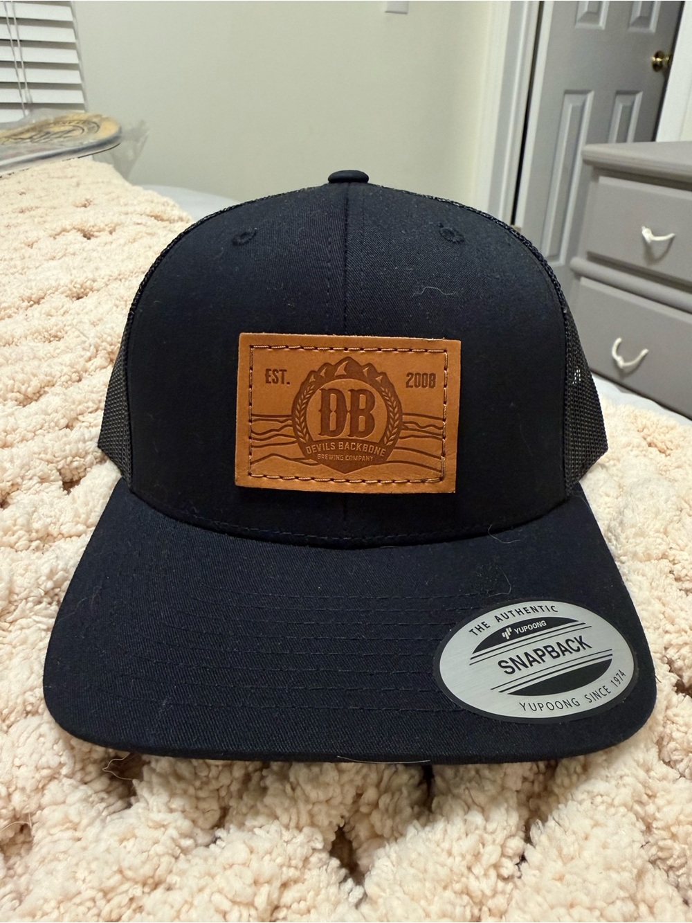 Devil's Backbone DB Patch Black Snapback Hat